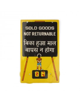 Plaque sold goods