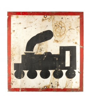 Iron sign from railway