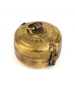 Brass round box