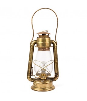 Brass petrol lamp electrified