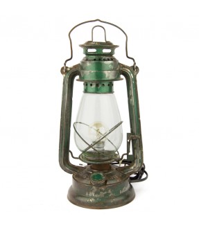 Petrol lamp electrified green