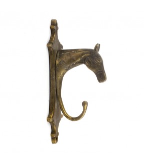 Brass horse head hook