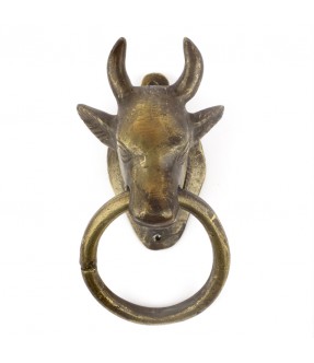 Brass cow head knocker