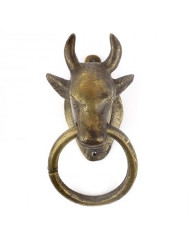 Heurtoir tête de vache en laiton