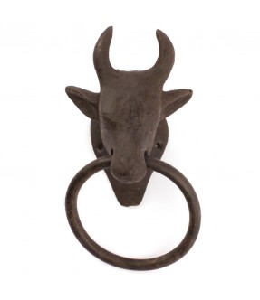 Cast iron cow head knocker