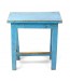 Tabouret rectangle bleu