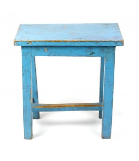 Tabouret rectangle bleu