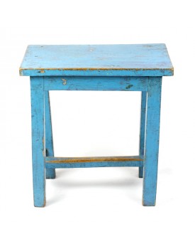 Tabouret rectangle bleu