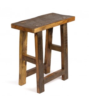 Tabouret rectangle en teck