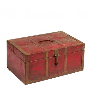 Old box colored - teak wood