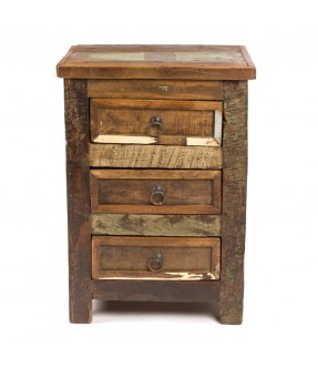 Bed side 3 drawers - teak wood