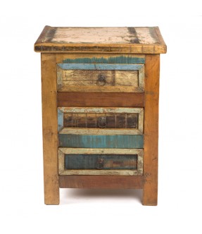 Bed side 3 drawers - teak wood