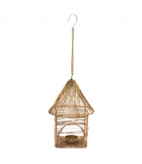 Bougeoir cage en laiton