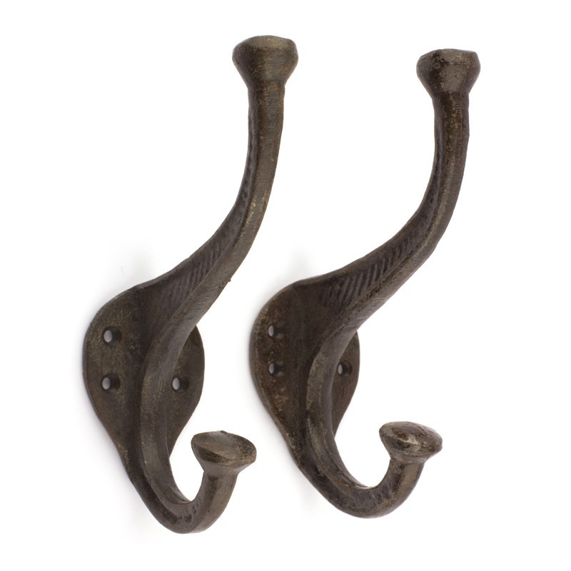 Set of 2 cast iron hook - Rickshaw